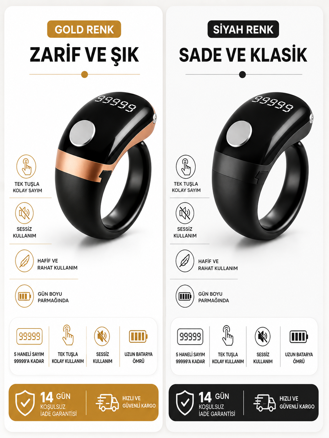 EMORA Zikir matik Dijital Zikir Sayacı Yüzük